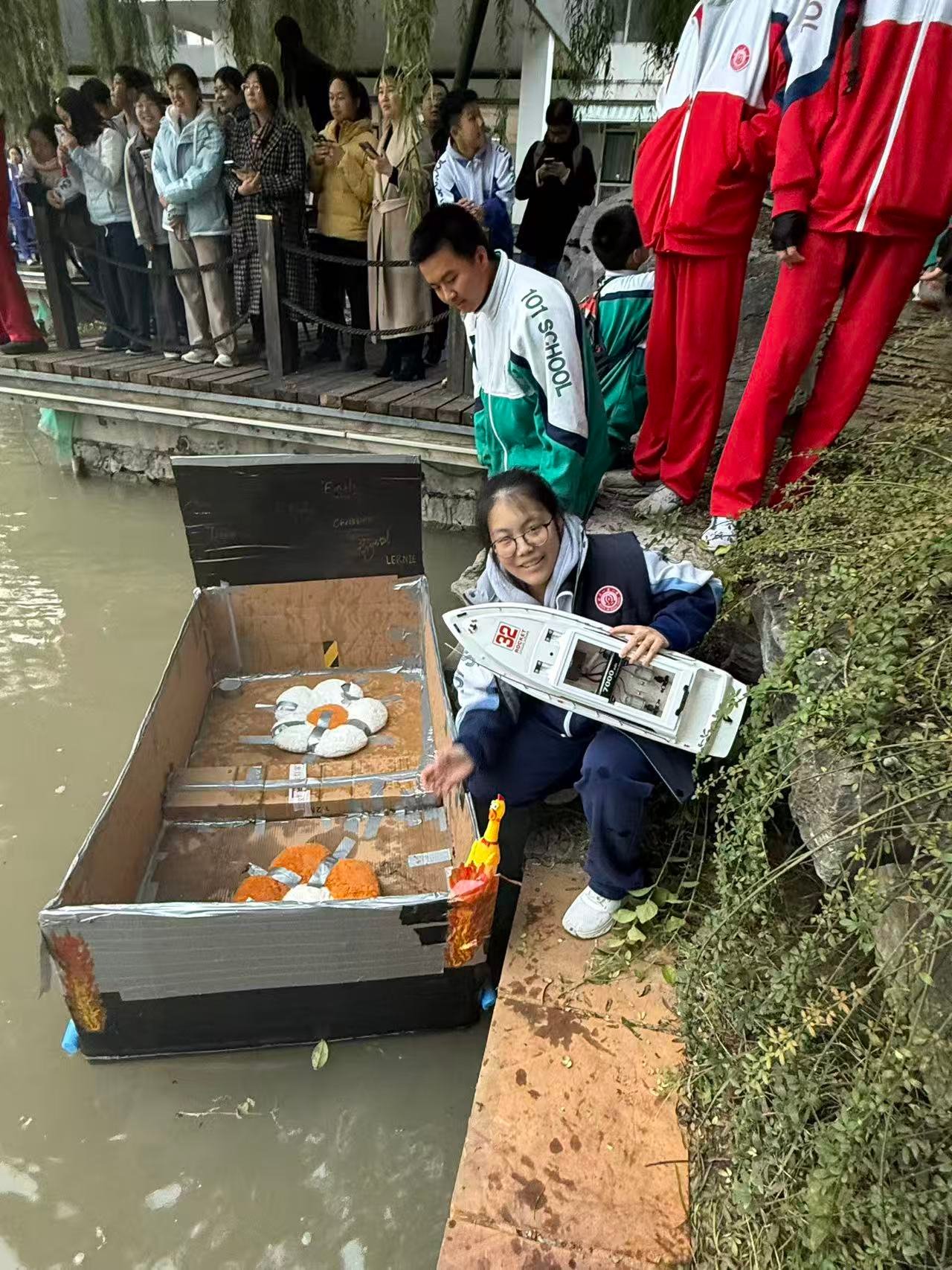 me having a pic with the boat